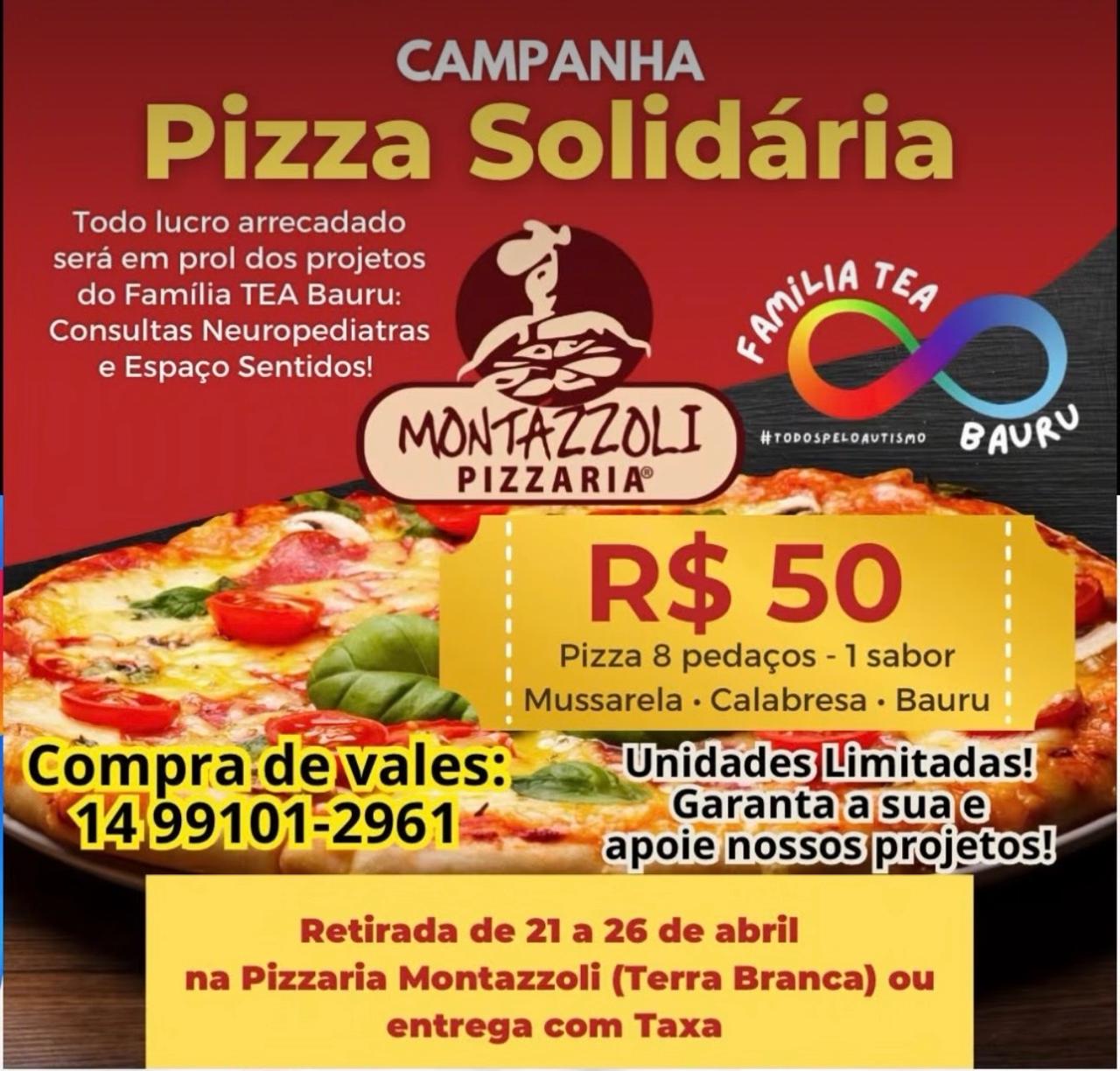 🍕❤️ Uma pizza que alimenta muito mais que a fome!